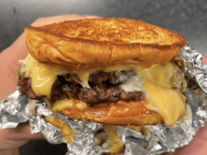 Five Guys Grilled Cheese Cheeseburger